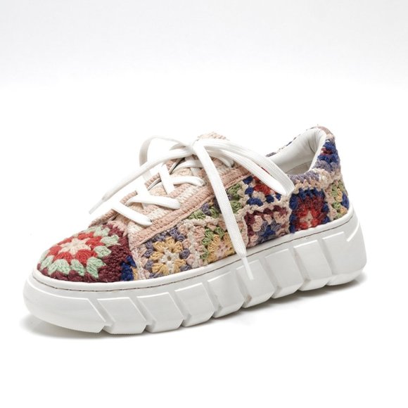 🎉LAST CHANCE🎉 FREE PEOPLE Catch Me If You Can Crochet Sneakers / Multi - Picture 7 of 16